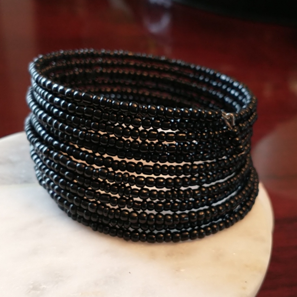 Black coil bracelet